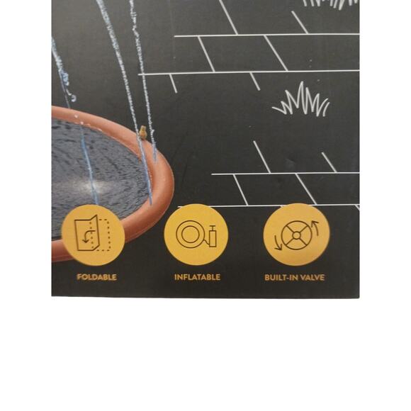 NEW Dog Splash Pad 39" Sprinkler Water Cool Off Play Matt Great Out Wading Pool - Picture 3 of 9